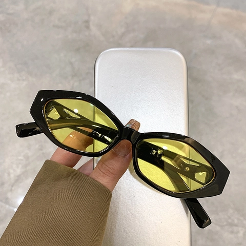 Gafas de Sol Ojo de Gato Geométricas Retro Mujeres Hombres Montura PC Leopardo Pantera Decoración Metal UV400 Eyewear