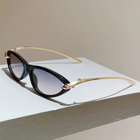 Γυναικεία Γυαλιά Ηλίου Cat Eye Ρετρό Vintage Σκελετός PC Χρυσό Μεταλλικό Κόμπο UV400 Ντεγκραντέ Φακοί Κομψό