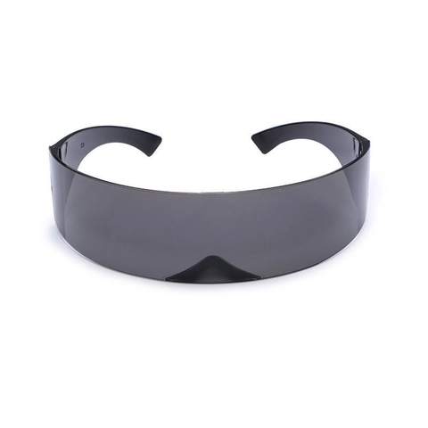 Futuristische Cyberpunk Sonnenbrille Übergroße Einteilige Shield Design PC Rahmen Harzlinse Mode Brillen Männer Frauen Party Foto Requisiten