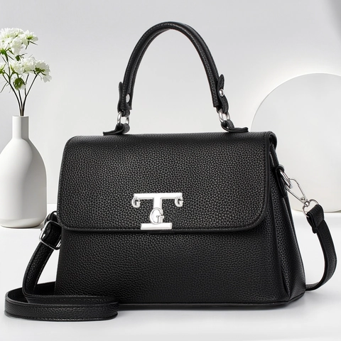 Bolso De Mano Para Mujer De Cuero PU Con Patrón De Lichi Bolso De Hombro Correa Ajustable Cierre Magnético
