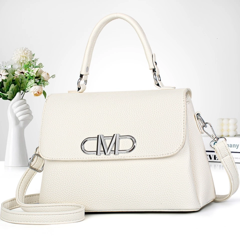 Borsa A Mano Da Donna Pelle PU Trama Litchi Borsa A Tracolla Con Fibbia In Metallo M Versatile Stile Urbano