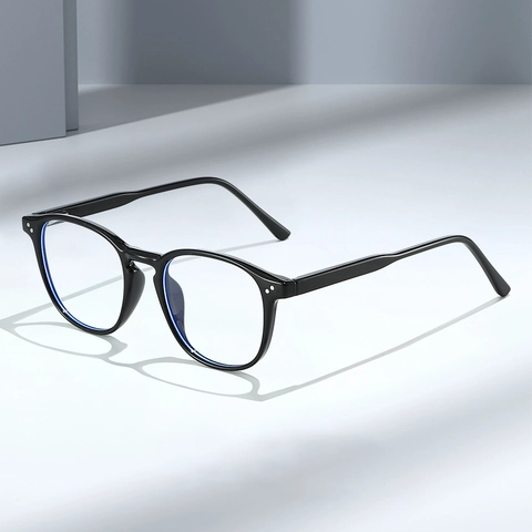 Occhiali Anti Luce Blu Con Montatura Rotonda TR90 Nucleo In Metallo Ultra Leggeri Stile Coréano Unisex