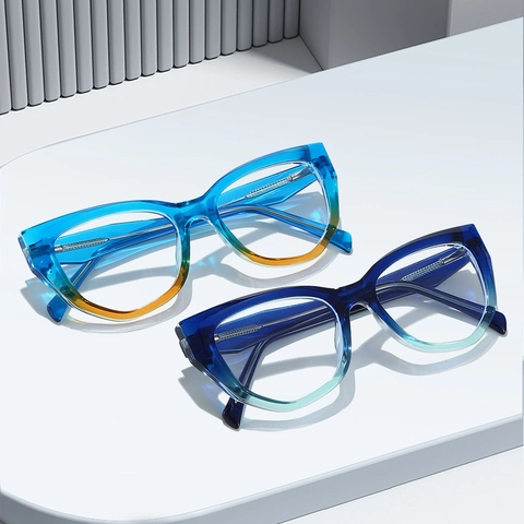 Occhiali Da Gatto Anti Luce Blu Montatura In TR90 Farfalla Occhiali Con Cerniera A Molla Moda Per Donna
