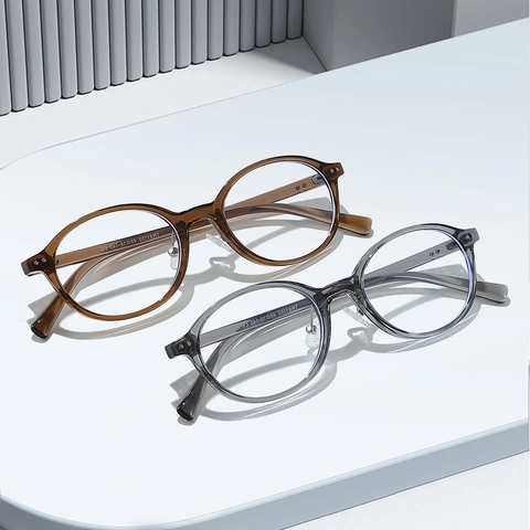 Occhiali Anti Luce Blu Ovali Retro Montatura PC Lente AC Naselli In Silicone Confortevoli Per Uomo Donna