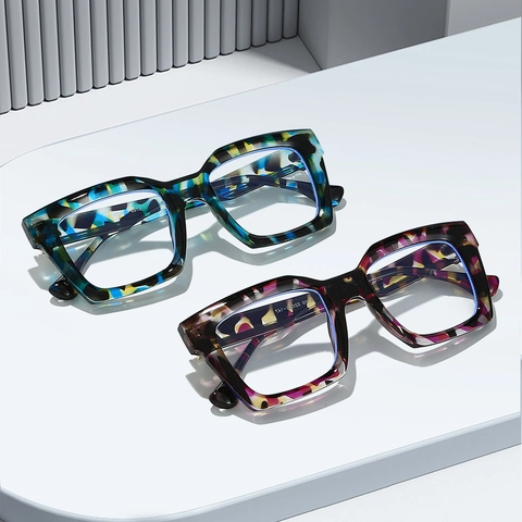 Occhiali Anti Luce Blu Montatura Quadrata Moda Retro Occhiali Ottici PC Per Donne E Uomini
