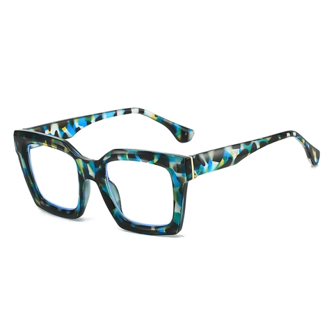 Large Square Optical Glasses PC Frame Anti Blue Light Retro Chic Fashion Eyewear For Women Men Comfortable Plain Lens