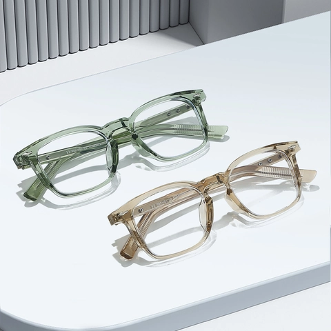 Occhiali Anti Luce Blu Retro Quadrati Montatura TR90 Ottici Per Uomini Donne Moda Decorazione Classica Con Borchie