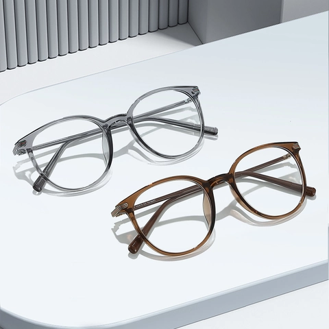 Retro Runde Rahmen Anti Blaulicht Brille PC TR Material Mode Einfache Brille Für Unisex Studenten UV Schutz