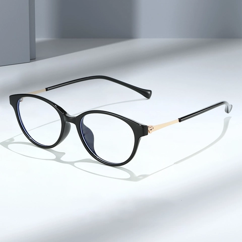 Occhiali Da Vista Rotondi Retro Anti Luce Blu PC Aste In Metallo Moda Unisex