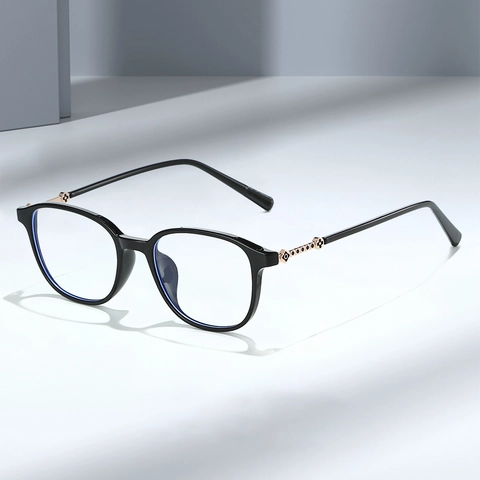Montura Occhiali Ottici Quadrati Anti Luce Blu Aste Metallo Occhiali Geometrici Uomini Donne