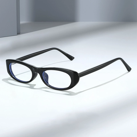 Occhiali Da Blocco Luce Blu Moda Retro Ovale Montatura In PC Leggera Anti Affaticamento Della Vista Per Donna