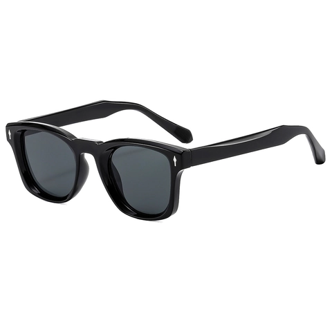 Vintage Square Sunglasses For Men Women UV400 Protection PC Frame Retro Fashion Driving Shades Eyewear Arrow Rivet Decor