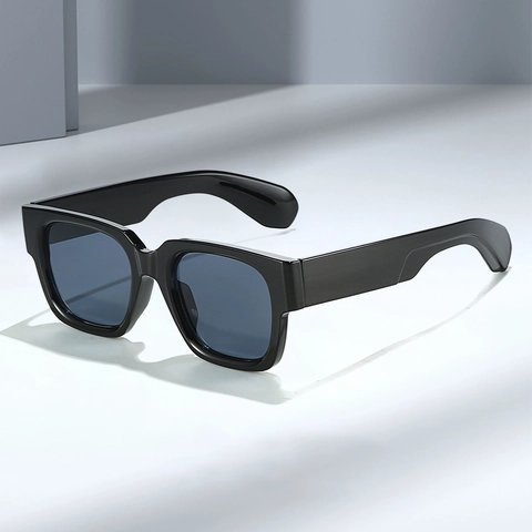 Vintage Vierkante Zonnebril UV400 Bescherming PC Dik Frame Outdoor Mode Street Style Voor Heren Dames