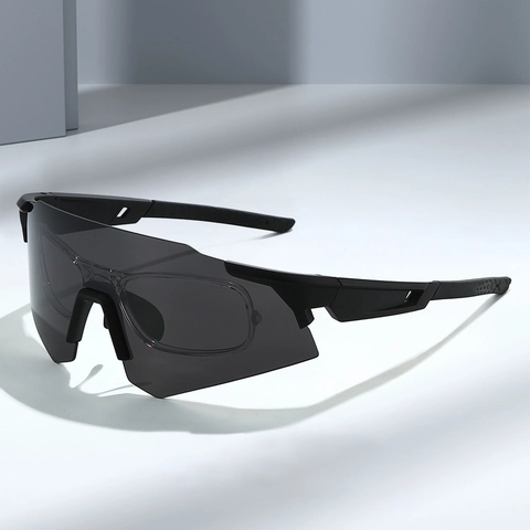Sport Zonnebril UV400 Bescherming PC Frame Shield Eyewear Met Binnen RX Frame Voor Fietsen Outdoor Rijden Unisex