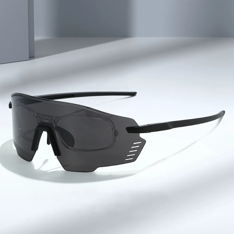 Sport Sonnenbrille PC Rahmen AC Glas UV400 Radbrille Winddicht Outdoor Laufbrille Myopie Rahmen Unterstützung Unisex