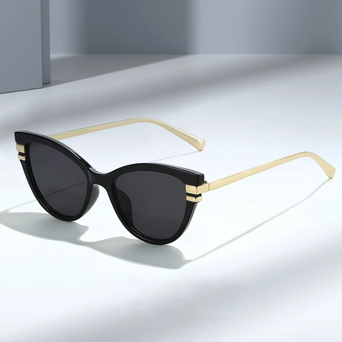 Retro Kattenoog Zonnebril PC Metalen Frame AC Lens UV400 Bescherming Outdoor Reizen Mode Accessoire Dames