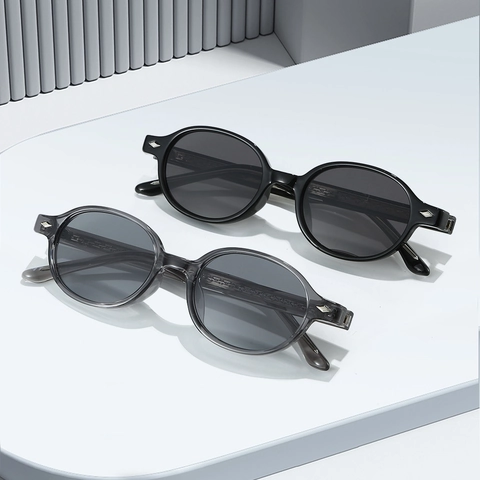 Gafas De Sol Redondas Ovaladas Vintage Montura TR90 Protección UV400 Gafas Moda Retro Minimalista Unisex