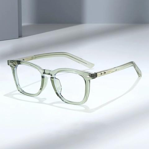 Occhiali Anti Luce Blu Quadrati Retrò Montura TR90 Lenti Trasparenti Tendenza Moda Uomo Donna