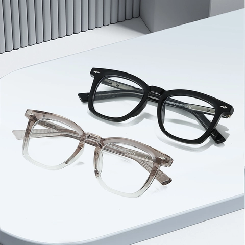 Occhiali Anti Luce Blu Quadrati Retrò Montura TR90 Lenti Trasparenti Tendenza Moda Uomo Donna