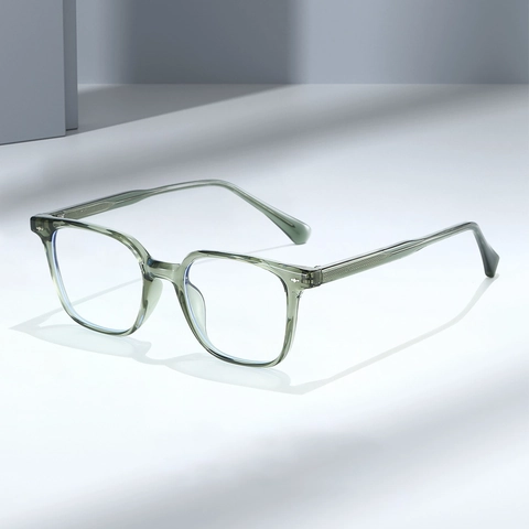 Occhiali Da Vista Quadrati Montatura TR90 Filtro Luce Blu Per Donne Uomini Retrò Moda Lenti Trasparenti