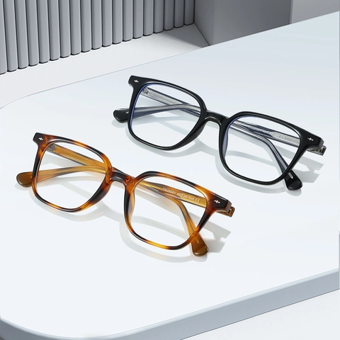 Occhiali Da Vista Quadrati Montatura TR90 Filtro Luce Blu Per Donne Uomini Retrò Moda Lenti Trasparenti