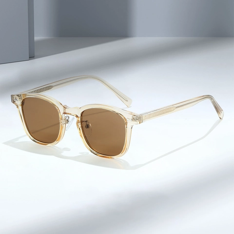 Gafas De Sol Montura TR90 Lentes AC Protección UV400 Cuadrado Retro Tendencia Para Hombres Mujeres Moda Exterior
