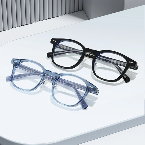 Anti Blue Light Glasses TR90 Square Frame Optical Eyewear Retro Fashion Leisure Commute Unisex Clear Lens Spectacles