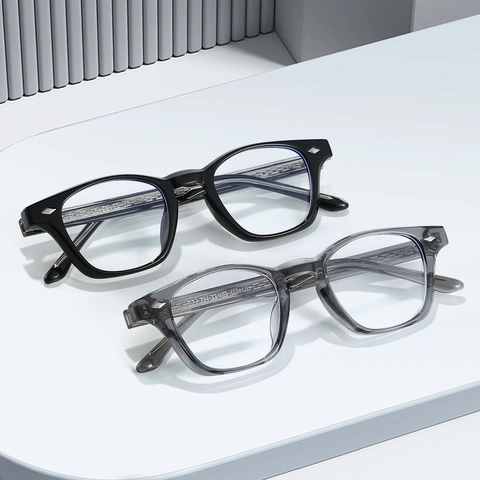 Occhiali Da Vista Quadrati Retrò TR90 Filtro Luce Blu Anti-UV Stile Coreano Montatura Unisex Con Perno In Metallo