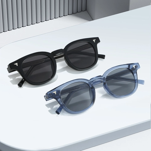 Retro Round Square Sunglasses TR90 Frame AC Lenses UV400 Protection Fashion Versatile Eyewear Unisex