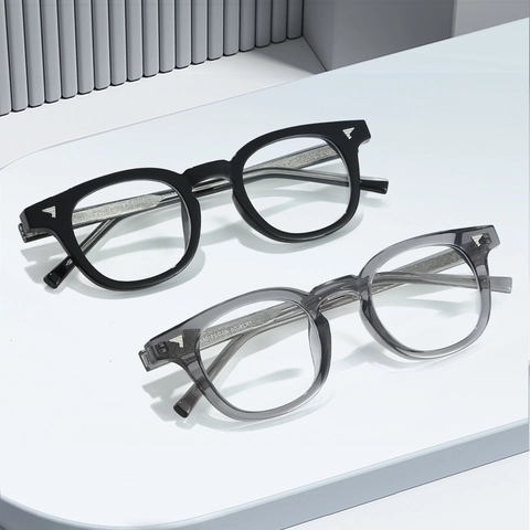 Occhiali Da Vista Rotondi Retrò Anti Luce Blu Montatura Ottica TR90 Anti Riflesso Per Uomo Donna Moda