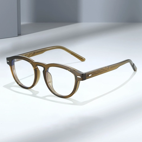Occhiali Ottici TR90 Tondi Retrò Anti Luce Blu Leggeri Moda Montatura Lenti Trasparenti Unisex