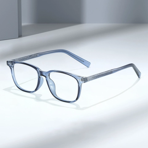 Occhiali Da Vista TR90 Montatura Quadrata Anti Luce Blu Moda Semplice Retro Occhiali Trasparenti Donna Uomo