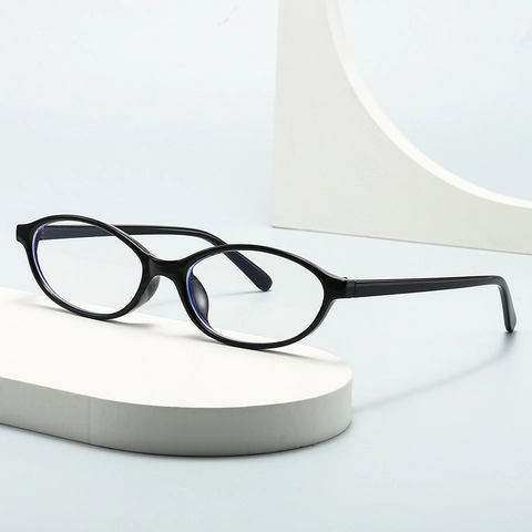 Retro Small Oval Frame Optical Glasses Anti Blue Light PC Frame Vintage Eyewear For Women