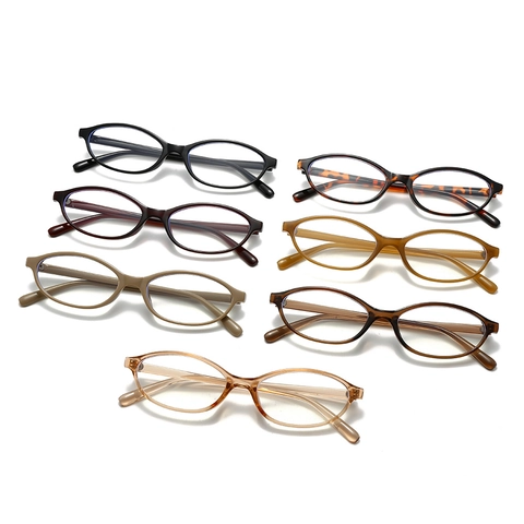 Retro Small Oval Frame Optical Glasses Anti Blue Light PC Frame Vintage Eyewear For Women