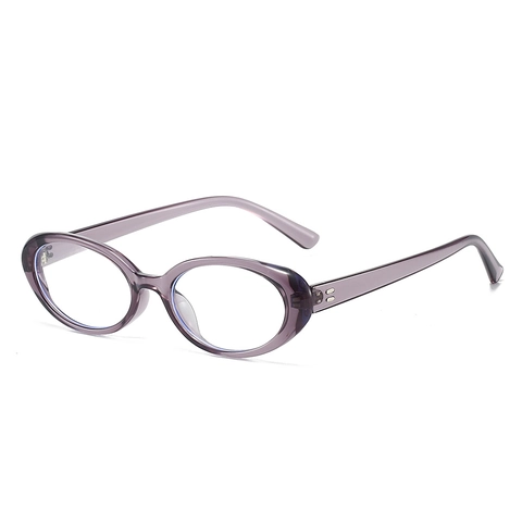 Oval Blue Light Blocking Glasses PC Frame AC Lens Fashion Retro Transparent Frame For Men Women Eyewear