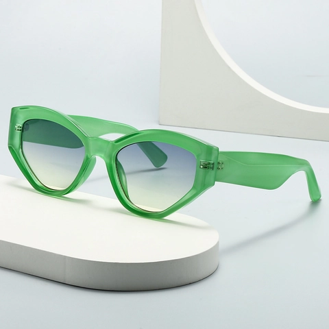 Occhiali Da Sole Cat Eye Montatura Spessa Geometrica Protezione UV Moda Retro Lenti Sfumate Per Donna Uomo