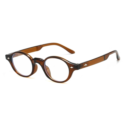 Occhiali Filtro Luce Blu Montatura PC Tonda Ovale Vintage Per Donna Uomo Montatura Ottica Retro Con Rivetti In Metallo