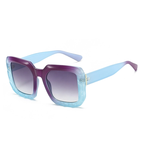 Gafas De Sol Cuadradas Grandes Retro Sobredimensionadas Degradado Protección UV400 Gafas PC Mujeres Hombres