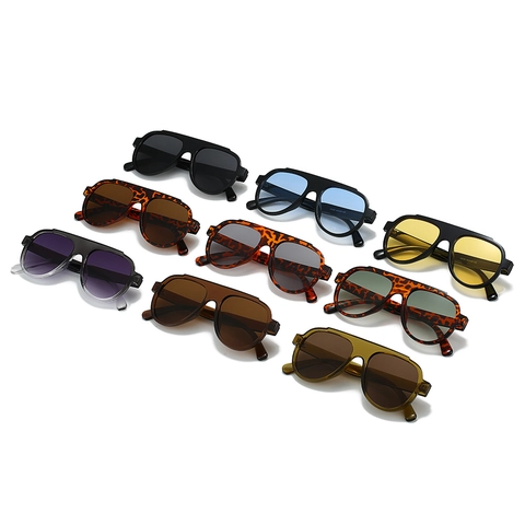 Aviator Sunglasses PC Frame AC Lens UV400 Protection Large Frame Vintage Trendy Sunshade Eyewear For Women Outdoor Travel