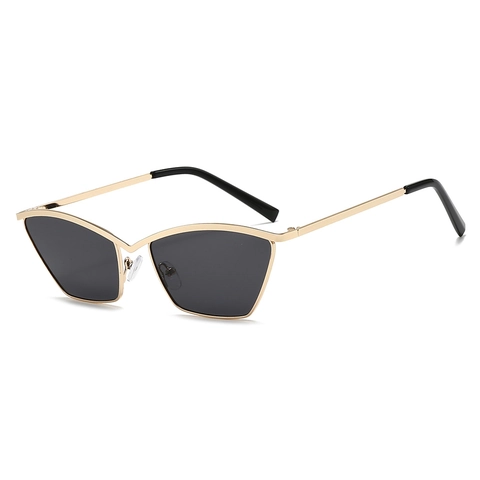 Occhiali Da Sole Cat Eye Per Donna Montatura In Metallo Protezione UV400 Geometrico Vintage Moda Festa Viaggio