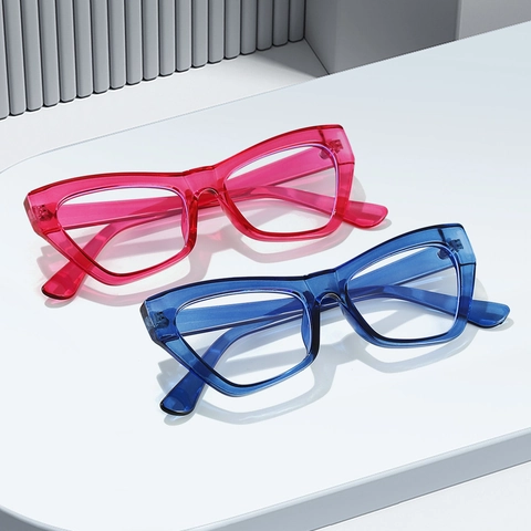 Fashion Retro Cat Eye Eyeglasses Frame Anti Blue Light Clear Lens PC Optical Eyewear For Women Small Frame Trendy
