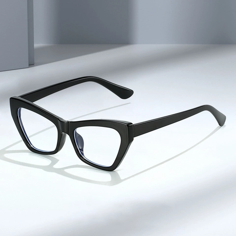 Fashion Retro Cat Eye Eyeglasses Frame Anti Blue Light Clear Lens PC Optical Eyewear For Women Small Frame Trendy