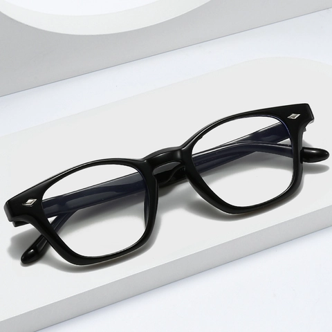 Occhiali Da Vista Donna TR90 Quadrati Anti Luce Blu Montura Moda Stile Retrò Per Lenti Graduate