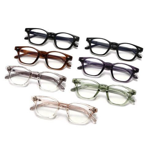 Occhiali Da Vista Donna TR90 Quadrati Anti Luce Blu Montura Moda Stile Retrò Per Lenti Graduate