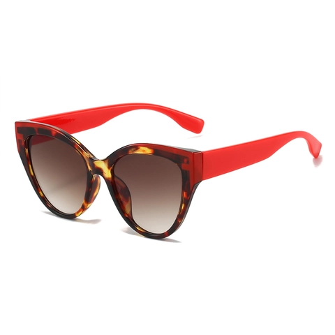Vintage Cat Eye Sunglasses Retro Tortoiseshell Contrast Color PC Frame UV Protection Fashion Eyewear Women
