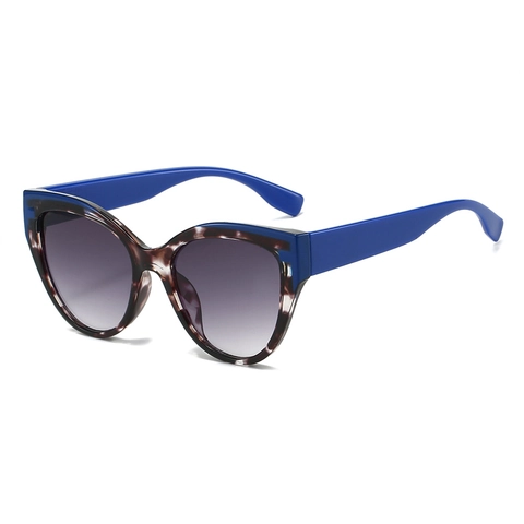 Vintage Cat Eye Sunglasses Retro Tortoiseshell Contrast Color PC Frame UV Protection Fashion Eyewear Women