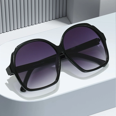 Dames Oversized Zonnebril Mode Ovaal PC Frame Gradiënt Lenzen UV400 Bescherming Retro Outdoor Reizen Brillen