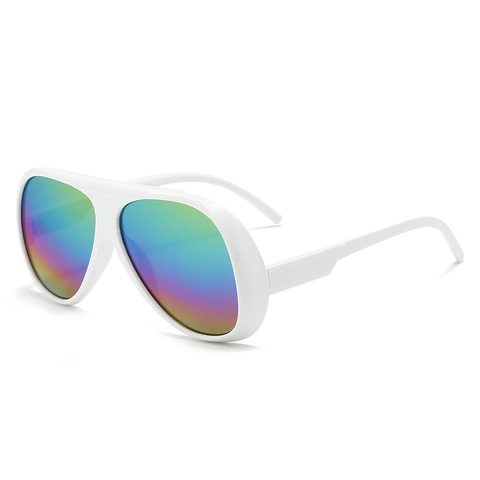 Übergroße Pilotenbrille PC Rahmen UV400 Schutz Retro Fashion Street Style Unisex Fahrbrille