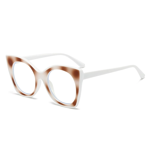 Occhiali Da Vista Occhio Di Gatto Donna Anti Luce Blu Montura PC Grande Moda Tendenza Decorativi Lenti Piane
