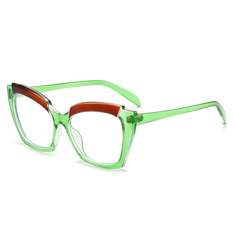 Montatura Occhiali Gatto PC AC Anti Luce Blu Decorativo Moda Per Donne Retro Sovradimensionato Lenti Trasparenti